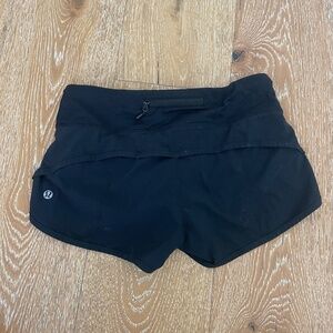 Black lululemon speed up shorts